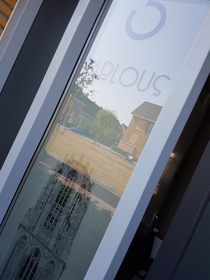 raamfolie melkglasfolie matglas print