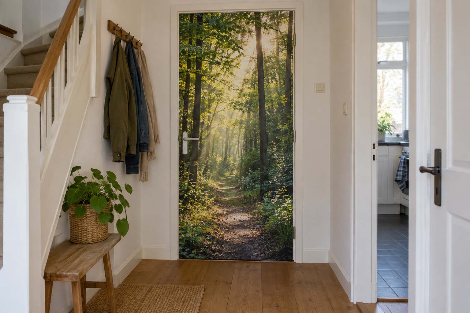 Sfeerimpressie van een XL deursticker