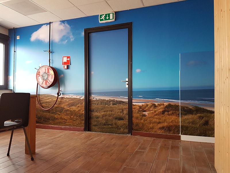 naadloos behang over deur