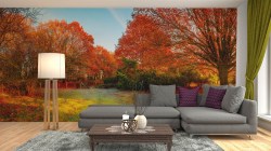 fotobehang-herfstbos-woonkamer