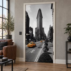 xl-deuren-extra-sfeerbeelden/xl-deursticker-platte-ijzeren-gebouw-new-york-zwart-wit-shopping