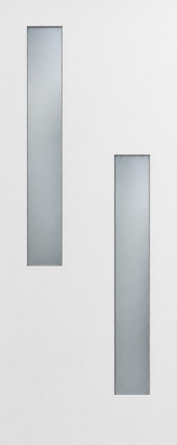 moderne witte voordeur met verspringende ruiten M21 als XL deursticker zonder witte buitenrand