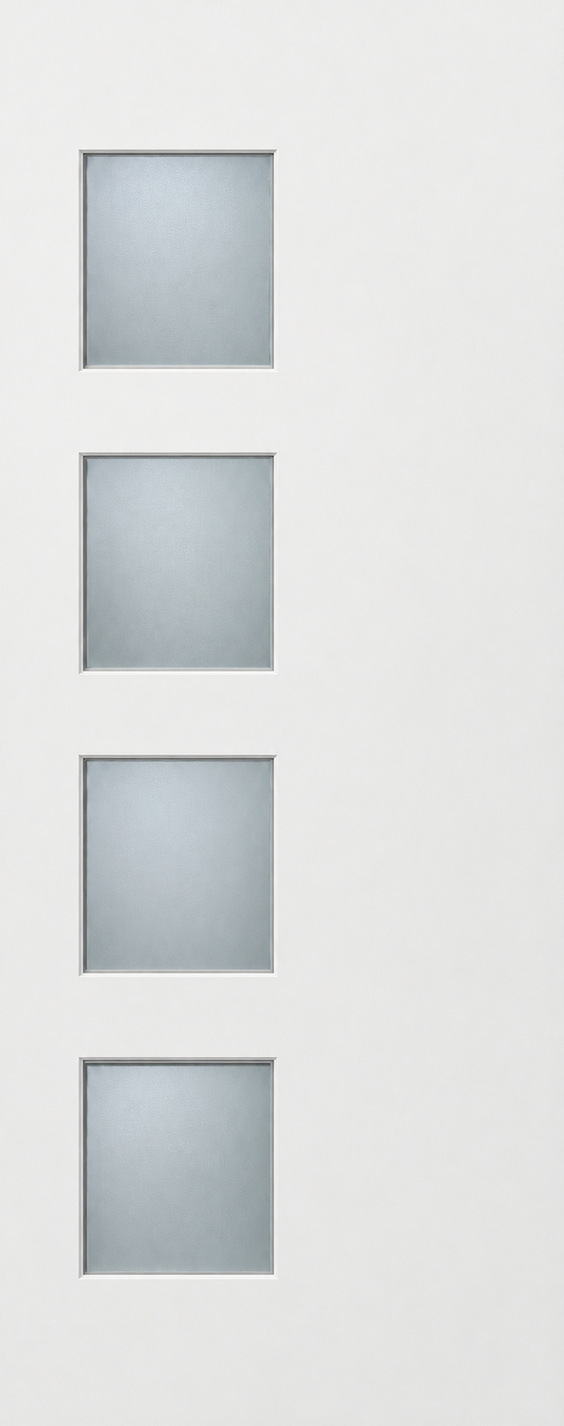 moderne witte voordeur met vier raampjes M02 als XL deursticker zonder witte buitenrand