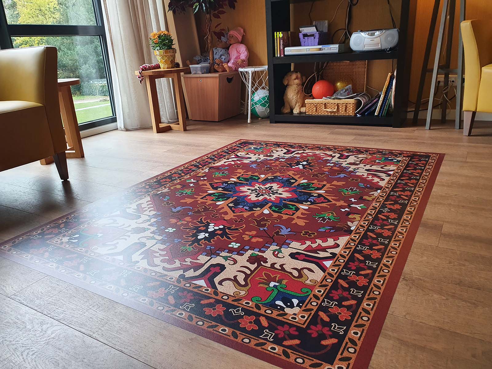 Hoge kwaliteit vloerkleedstickers op maat gemaakt