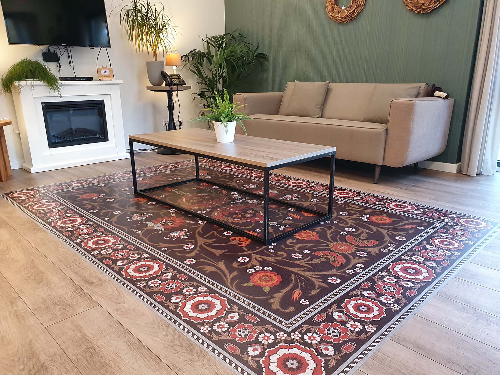 Vloerkleedstickers zorgen op een veilige manier voor een sfeervolle aankleding van ieder interieur